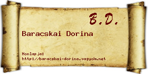 Baracskai Dorina névjegykártya
